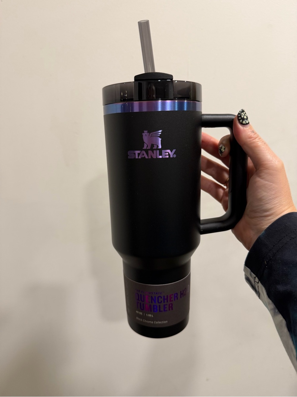 RARE Limited Edition Stanley Black Chroma 40oz Quencher H2.0 Tumbler NWT